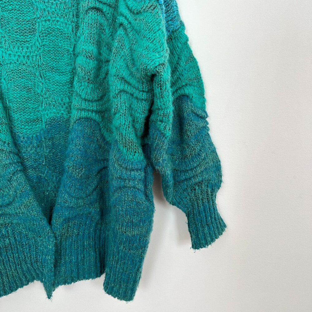 Free People Aquatic Ombre Textured Oversized Cardigan, XS - Picture 6 of 8
